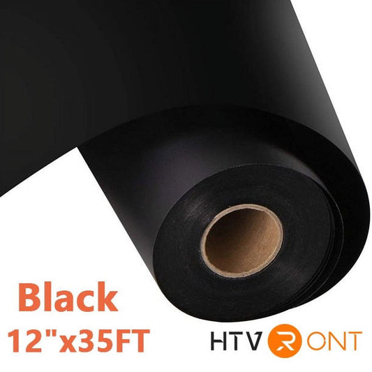 12" X 35 FT Matte Black Permanent Vinyl, Adhesive Vinyl Roll for Cricut,Silhouette, Cameo Cutters,Signs,Scrapbooking,Craft,Die Cutters