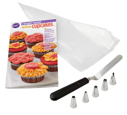 "I Taught Myself to Decorate Cupcakes" Cupcake Decorating Book Set, 18 Techniques